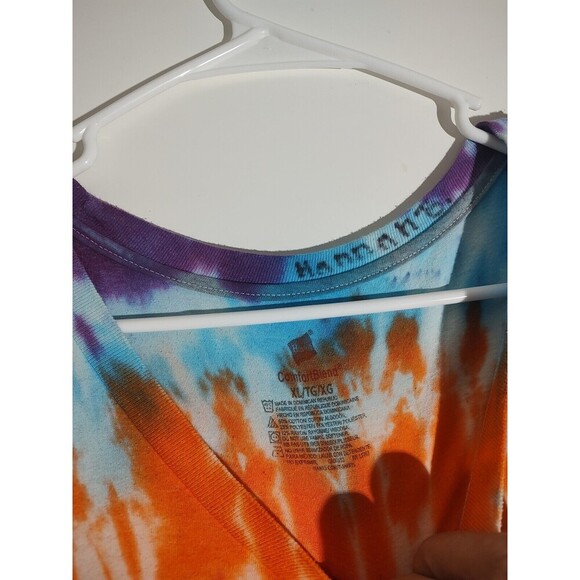 Tye Dye T Shirt OMG Women Hippie Unisex Vtg Multi Color Sz XL Custom Tie Die - Picture 3 of 4